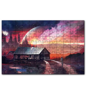 Cakapuzzle Uzak Bir Gezegendeki Ev Puzzle Yapboz MDF (Ahşap) (120 Parça)
