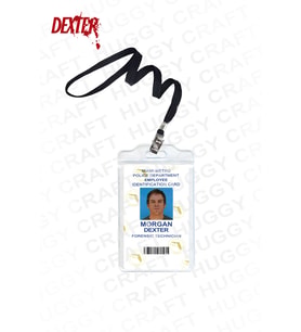 Dexter Morgan Kimlik Kartı Kaliteli Baskı PVC Kart + Boyun Askılığı + Şeffaf Su Geçirmez Kartlık
