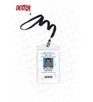 Dexter Morgan Kimlik Kartı Kaliteli Baskı PVC Kart + Boyun Askılığı + Şeffaf Su Geçirmez Kartlık