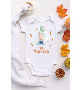 Unisex Dişim Çıktı Kısa Kol Çıtçıtlı Body Zıbın
