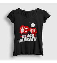 Presmono Kadın Siyah Band Black Sabbath T-Shirt 17334tt
