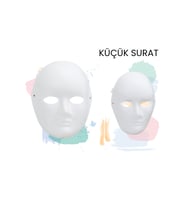 Puti Boyanabilir Karton Maske Küçük Surat