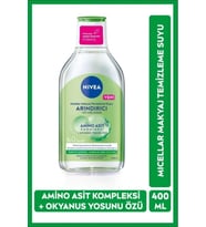 NIVEA Micellar Makyaj Temizleme Suyu Amino Asit 400ml, Arındırıcı, Okyanus Yosunu Özü, Karma Citler