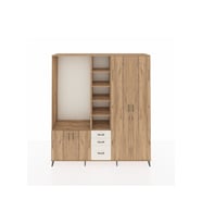 Hyperion Dolap 13 Raflı 3 Çekmeceli 4 Kapaklı 220x44x243 Çam-Çam/Aytaşı