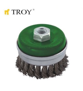 TROY 27708-75 Burma Telli Kuşaklı Çanak Fırça (75mm) (Çok Renkli)