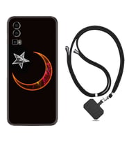 General Mobile Gm 23 Kılıf Resimli Boyun Askılı İpli Desenli Silikon Series Ay Yıldız 1884