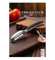 Amerikan Tip Soyacak Seti- Sebze Soyacağı Profesyonel Paslanmaz Çelik 2 li SET
