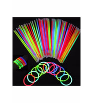 Pazariz Parti Bilekliği Glow Stick Fosforlu Neon Bileklik 50 Adet