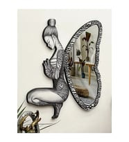 Fawdecor Kanatlı Dekoratif Duvar Aynası, Modern Ev Aynası, Dekor Ayna 66 x 66 Cm