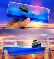 Batmayan Gemi - Titanic ve Buz Dağı Gemisi (Mavi)