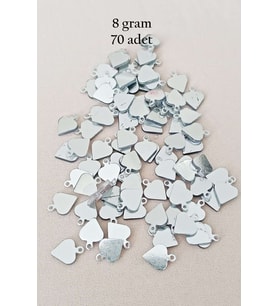 Oya Abiye Bileklik Kolye Pleksi Metalik Plastik Pul Gümüş Renk 8 gram 70 adet - BNC530
