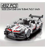 Technic Spor Araba 3D Lego BUILDING BLOCKS 492 Parça 6+ YAŞ Puzzle Çek-Bırak Araba Hediye