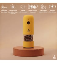 Pizen Windmill USB Şarjlı Otomatik Baharat Öğütücü LED Işıklı Ayarlanabilir Tuz Karabiber Değirmeni