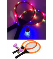 Işıklı Badminton Topu Tenis Raketi Seti