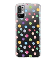 PrintiFy Xiaomi Redmi 10 5G ile Uyumlu 1mm Slim Fit Water Color 6 Baskılı Şeffaf  Kılıf