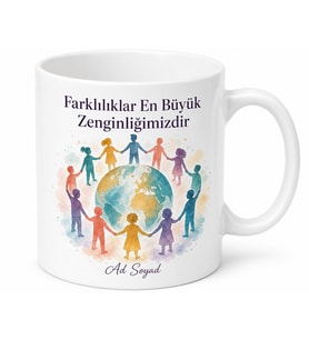 Dünya Hoşgörü Günü Farklılıkları Zenginlik Olarak Görenlere Kupa Bardak Hediye