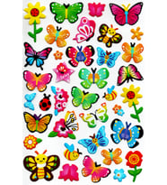 Sticker Kabartmalı A4 boyutunda Stiker Defter, planlayıcı etiket, -(Lim210) - Bahar Çiçekler
