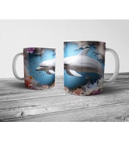 Pixxa Yunus Dolphin Optik İllüzyonlu Kupa Bardak Model 4