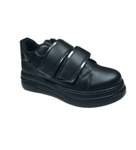 OrtopedikAL 1087 Kız Çocuk Siyah-Platin Cırtlı Sneaker Spor Ayakkabı