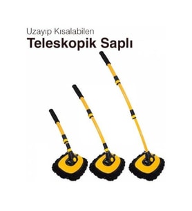 Periboia Teleskopik Saplı Kuru Islak Oto Yıkama Fırçası (Standart)