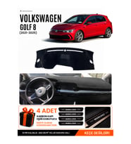 e-biz VOLKSWAGEN GOLF 8 (2021-2025) Uyumlu Torpido Koruma, Torpido Örtüsü, Torpido Kılıfı - Siyah - VW034