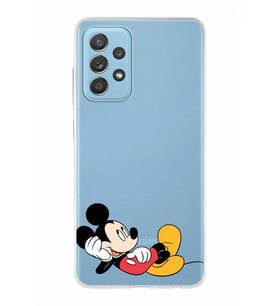 Samsung Galaxy A52s  Kapak Mickey Mouse Tasarımlı Şeffaf Silikon Kılıf