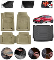 Renault Clio 4 Sport-Tourer 2012-2019 Uyumlu Paspas Araca Özel Bagaj Havuzu MBS Bej