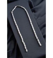 Hematit Taşı Silindir Kesim Parlak Gümüş 6x9mm Doğal Taş Dizi