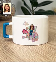 Kişiye Özel Karikatürlü Doğum Günü Hediyesi Lüks Fincan Doğum Günü Hediyesi