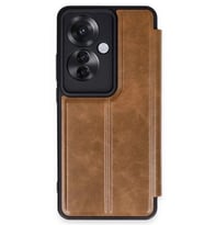 Newface Oppo Reno 11F Kılıf Flip Cover - Taba