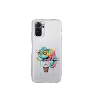 Redmi Note 10 ile Uyumlu Splash Bukalemun Tasarımlı Şeffaf Silikon Kılıf