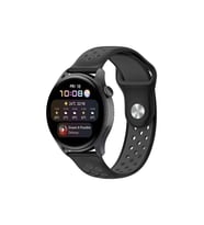 Watch 22Mm Spor Delikli Kordon - Siyah-Füme