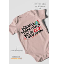 Teyzeye Özel Kısa Kollu Bebek Body %100 Pamuk