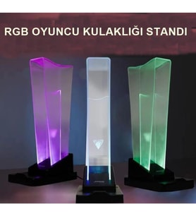 GM-01 Siyah RGB Işıklı Gaming Oyuncu Kulaklık Standı