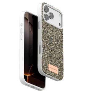 Iphone 17 Bright Simli Kapak - Çöl Titanyum