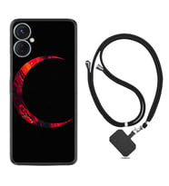 Tecno Spark 9T Kılıf Silikon Boyun Askılı İpli Desenli Silikon Red Moons 1747