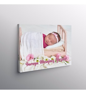 Kaynaya Hediye Mesajlı Fotoğraflı Full Hd Kanvas Tablo