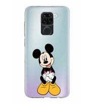 Xiaomi Redmi Note 9 Uyumlu Kapak Mickey Mouse Tasarımlı Şeffaf Silikon Kılıf