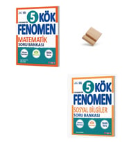 Fenomen 5. Sınıf Maarif Matematik ve Sosyal Bilgiler Kök Soru Bankası + Telefon Standı