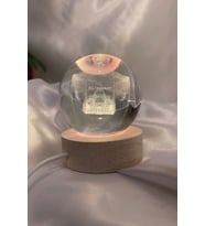 Sultan Ahmet 3D Led Işık Gecelambası Cam Küre Çok Renk Günışığı Ahşap Sultanahmet Cami Gece Lambası (Çok Renkli)