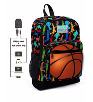 Coral High Kids Dört Gözlü Erkek Çocuk İlkokul Çantası - Basketbolcu- USB+AUX Soketli