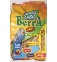 Mavi Yeşil Berra Muahabbet Kuşu Yemi 3 x 500 G