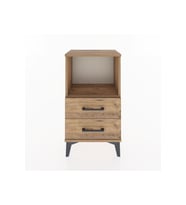 Arges Komodin Tek Raflı 2 Çekmeceli 44x30x80 Çam-Çam