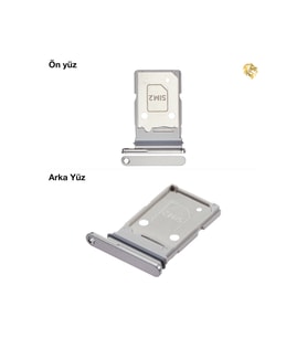 Uyumlu Samsung Z Fold 7 Sim İç Yuvası Çiftli Gümüş Çiftli sim yuvası ikili sim tepsisi çiftli sim aparatı dual sim çekmecesi