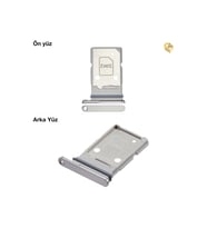 Uyumlu Samsung Z Fold 7 Sim İç Yuvası Çiftli Gümüş Çiftli sim yuvası ikili sim tepsisi çiftli sim aparatı dual sim çekmecesi
