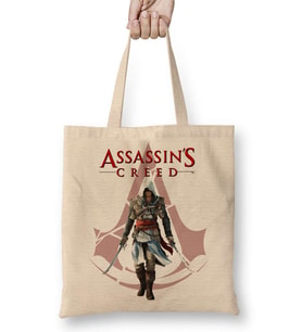 Assasin's Creed Bez Çanta Uzun Saplı