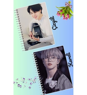 Jimin bts defter seti 2 adet A4 boyutu 21*30 çizgili + kareli 60 syf