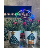 El Yapımı Christmas Ev Vazo Saksı (Çok Renkli)