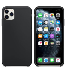 Apple iPhone 11 Pro Altı Açık Liquit Lansman Silikon Gece Siyahı