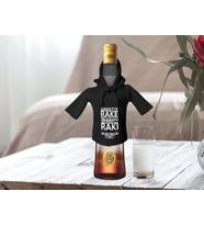 BK Gift Kişiye Özel Mini Siyah İçki Şişesi Tişörtü , Ev Bar Dekoru, Rakı, Rakı Şişesi Tişörtü, Ev Barı-2